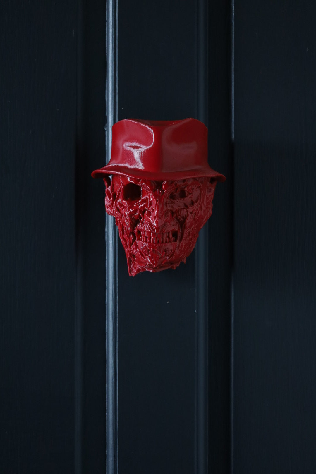 SECONDS #6019 - LARGE NIGHTMARE WALL HANGING RED - MISPRINT AS KEYHOLE TO HANG IT IS MISSING
