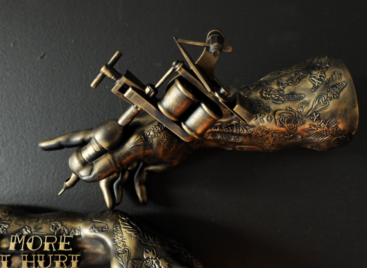 ‘One more won’t hurt’ tattoo arm wall hangings