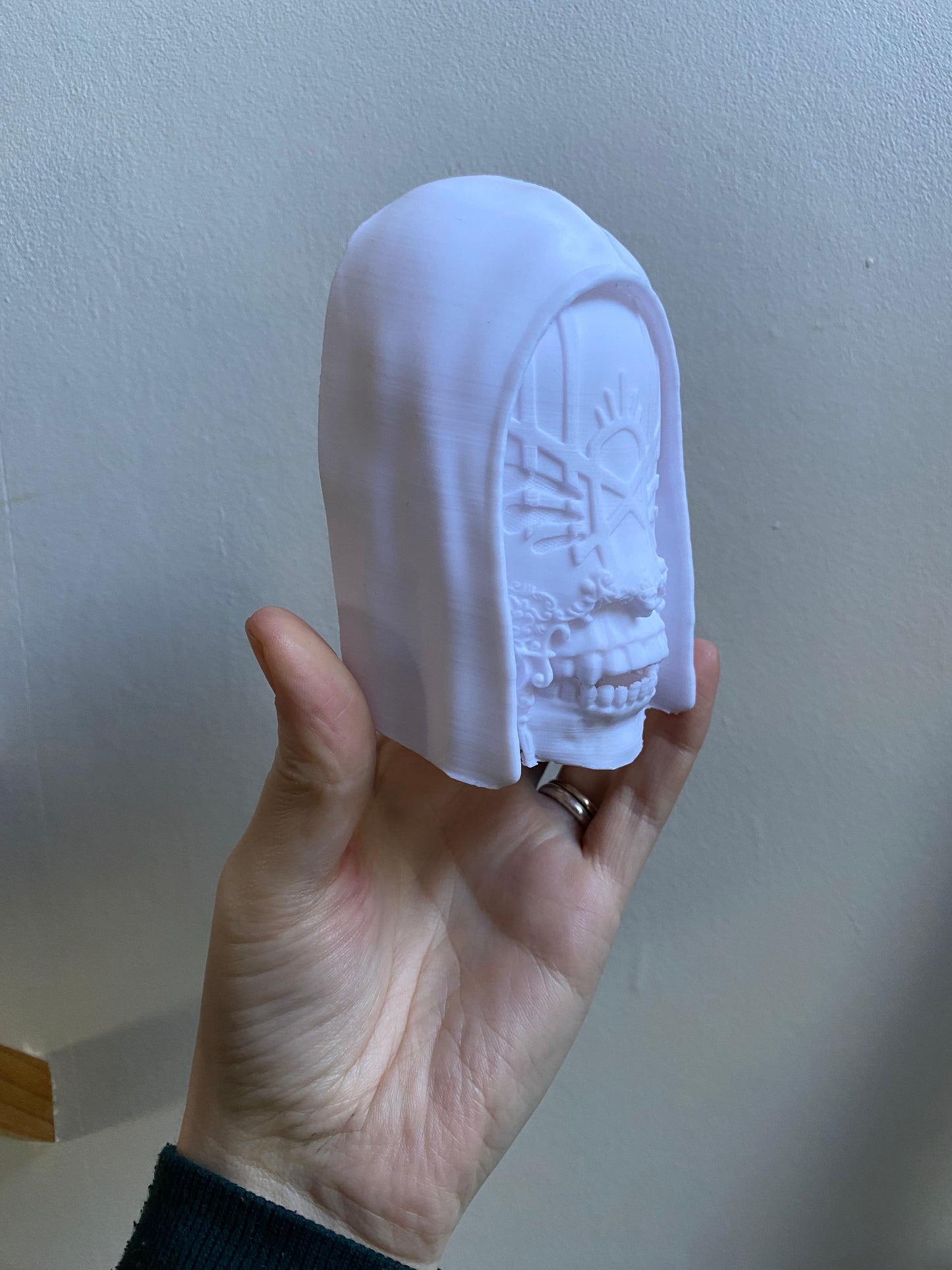SECONDS #6013 - SMALL WHITE VESSEL WALL HANGING - SMALL MARKS