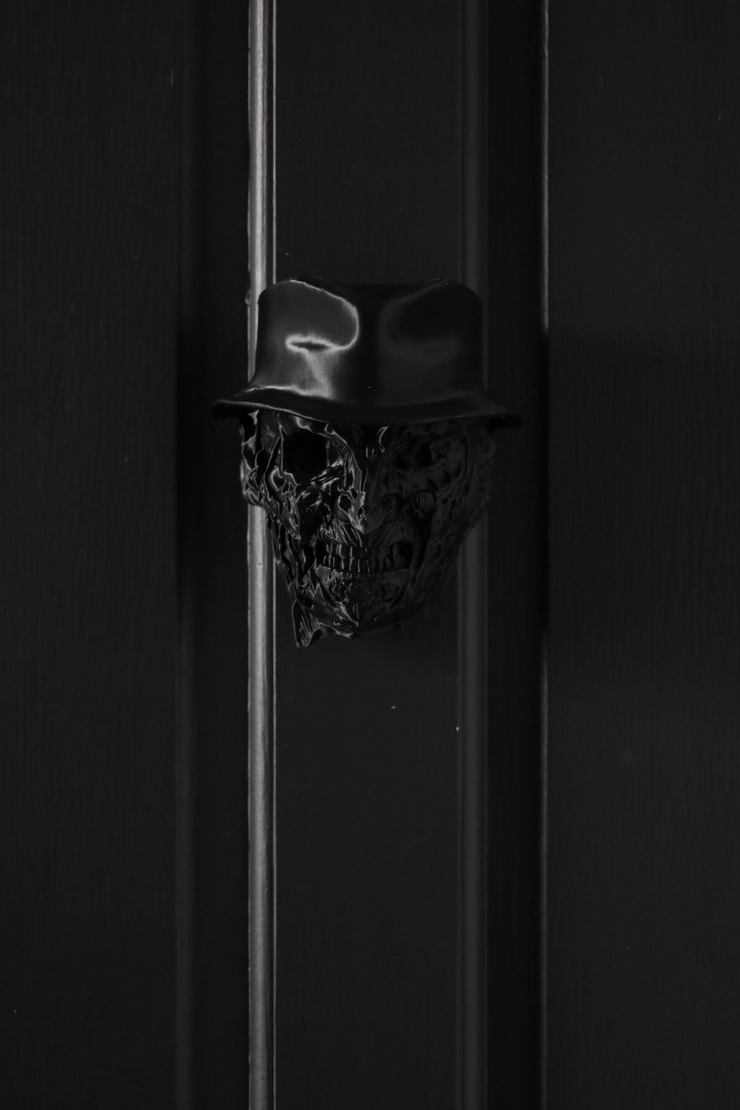 SECONDS #6325/6326 - LARGE NIGHTMARE WALL HANGING BLACK - LINED/PITTED TEXTURE