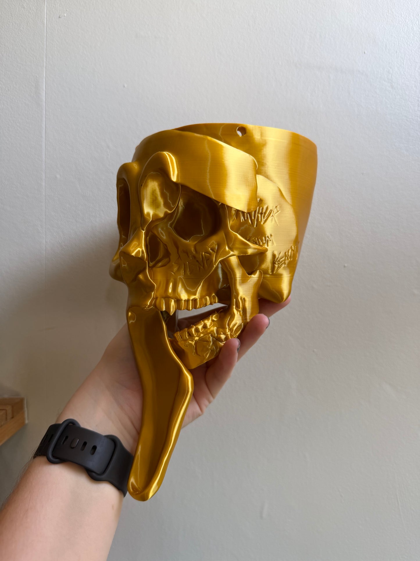 SECONDS #23- Gold Massacre Hanging Planter