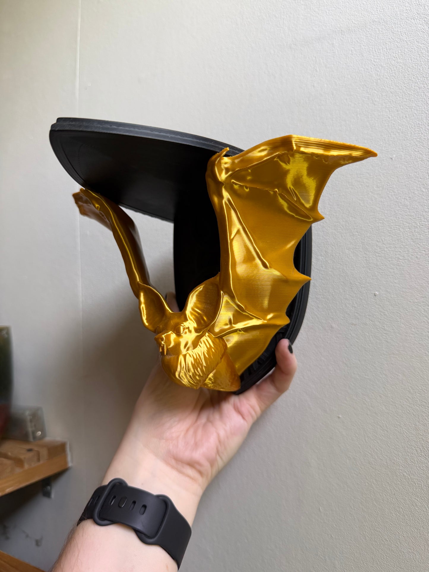 SECONDS #3 - Black/gold Lucius Wall Shelf