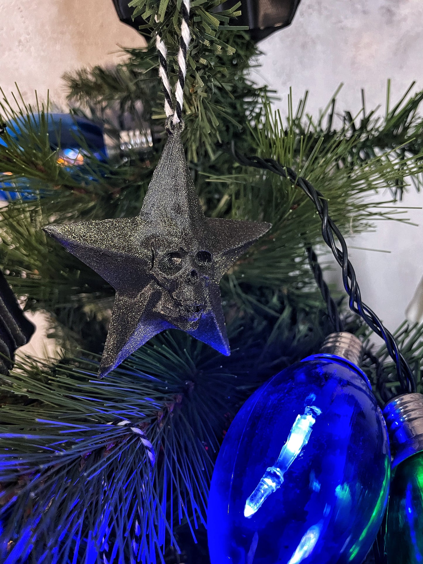 Krampus Skull Moon & Star Bauble