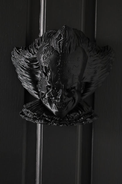 SECONDS #6008 - LARGE BLACK GOD OF DESTRUCTION WALL HANGING - LINE THROUGH FACE