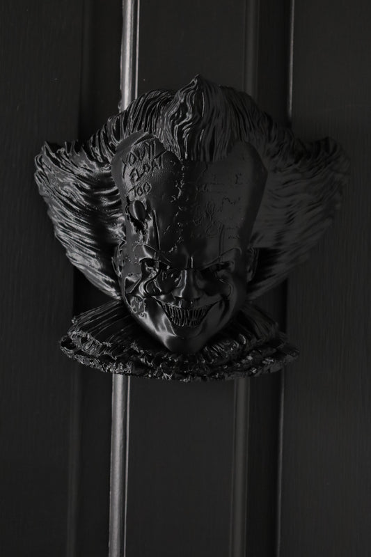 SECONDS #6008 - LARGE BLACK GOD OF DESTRUCTION WALL HANGING - LINE THROUGH FACE