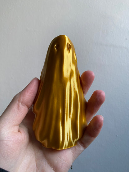 SECONDS #4610/#4611 - SMALL SPIRIT GHOST WALL HANGING GOLD - PITTED TEXTURE