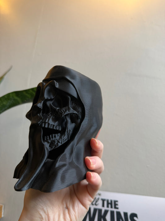 SECONDS #21 - SMALL MASSACRE DESK PLANTER BLACK - LINED TEXTURE & VARIOUS SMALL MARKS