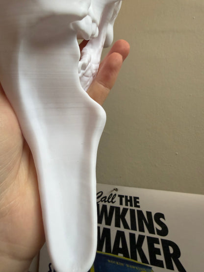 SECONDS #15 - MASSACRE HANGING PLANTER WHITE - LINED TEXTURE