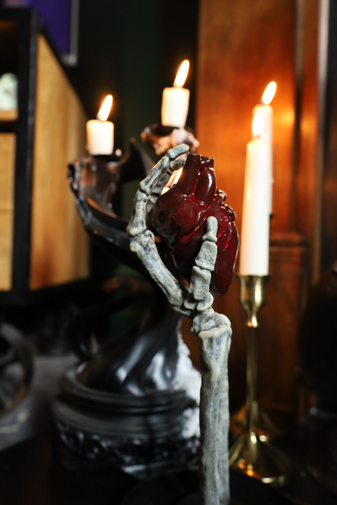 ‘Eternal Love’ Skeleton Hand & Heart Stand/Ornament