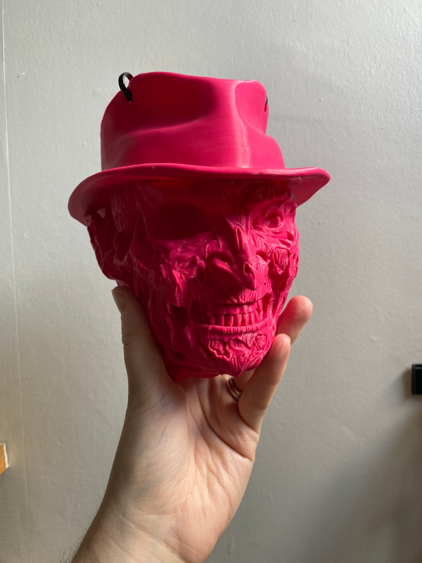 SECONDS #6905 - THE NIGHTMARE HANGING PLANTER PINK - SMALL MARKS ON HAT