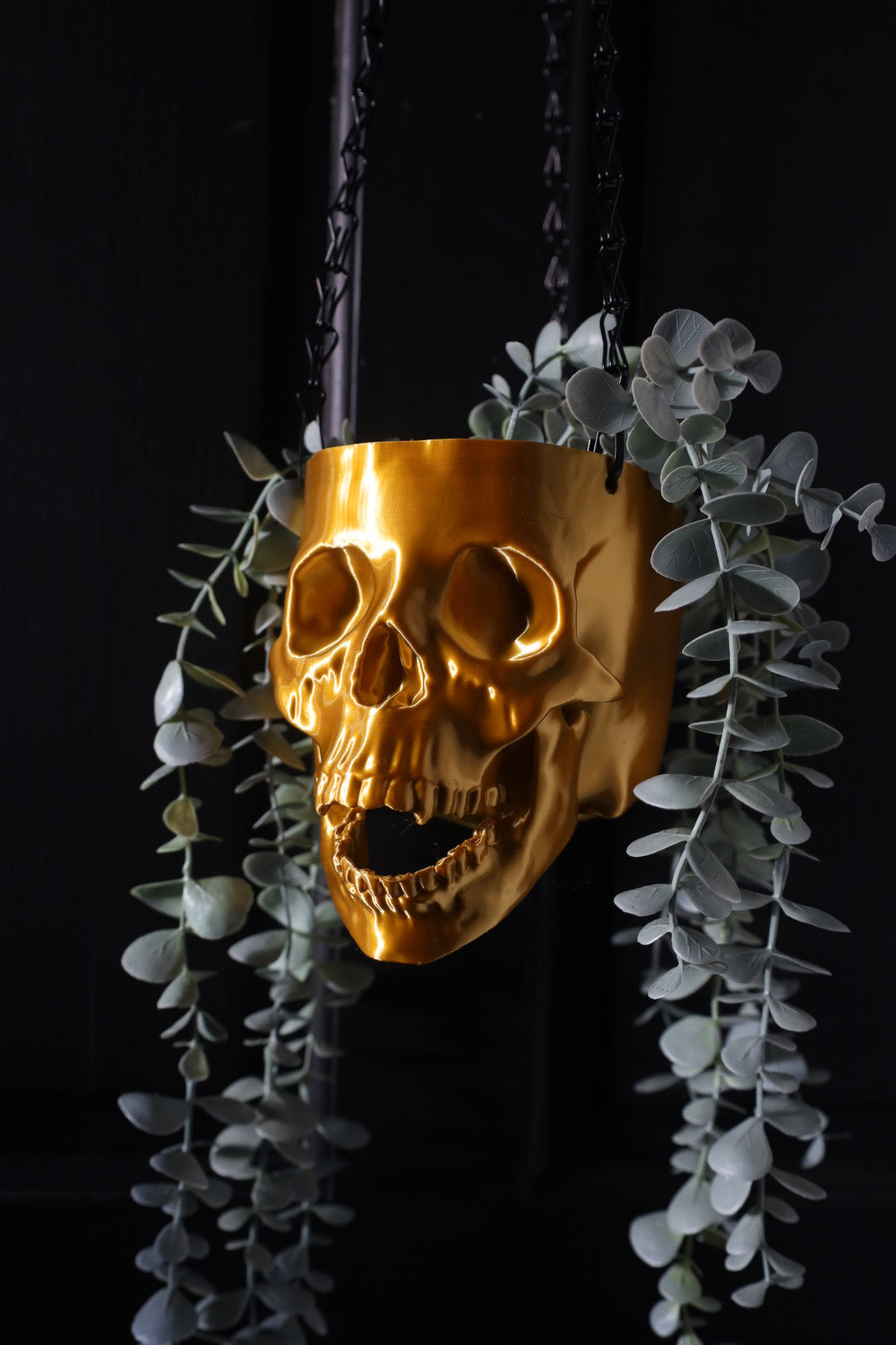 Skull Hanging Planter
