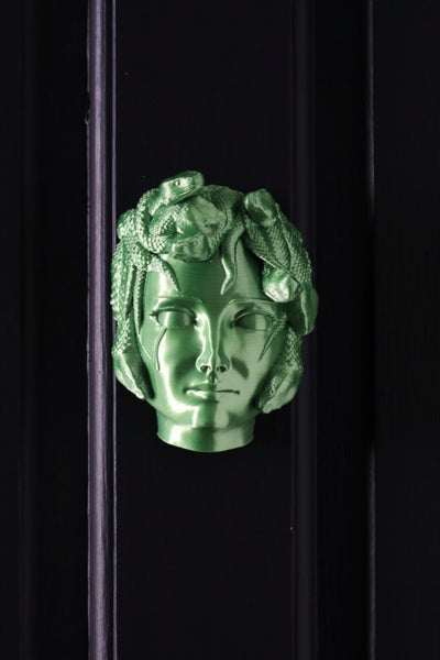SECONDS #734/#735 - SMALL TROPICAL GREEN MEDUSA WALL HANGING - PITTED TEXTURE