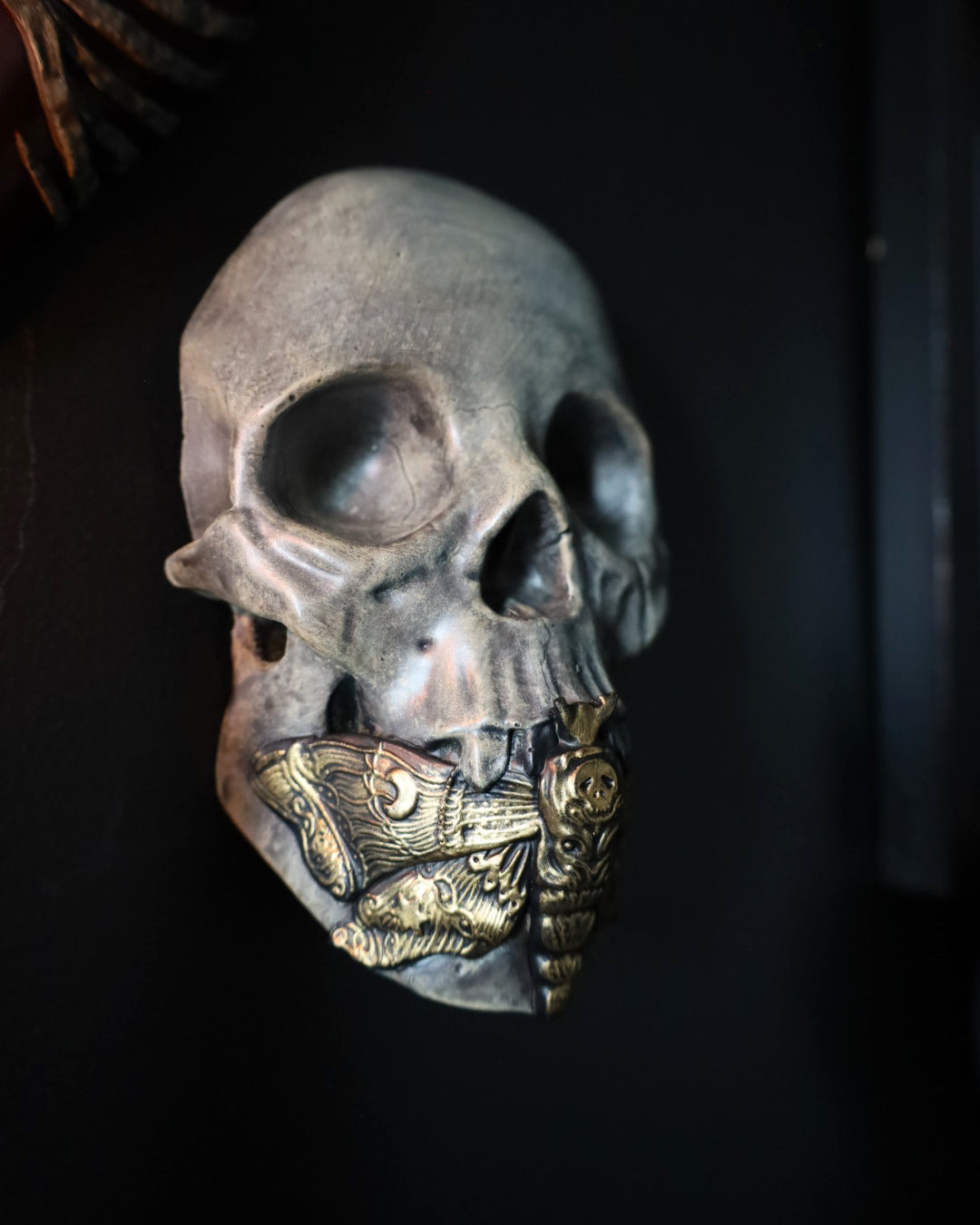 Death Moth Skull Wall Hanging