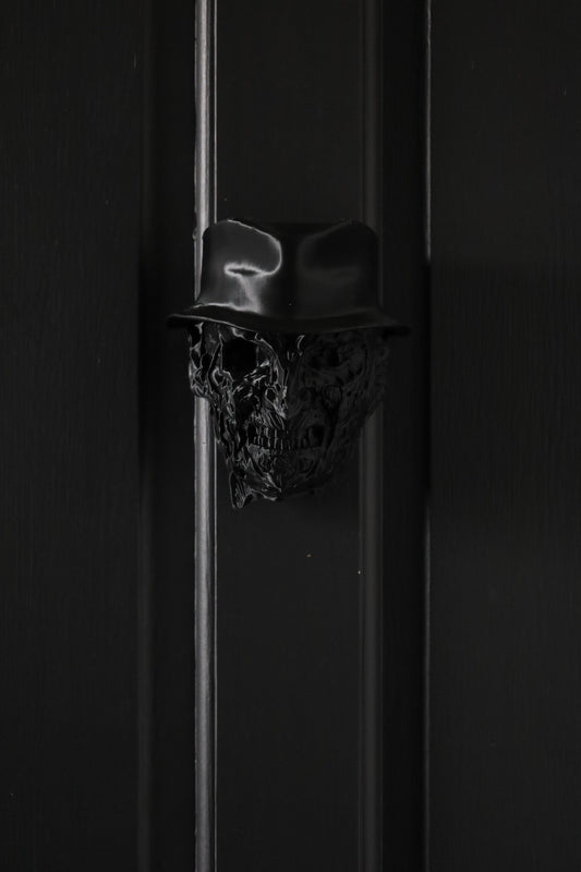SECONDS #6325/6326 - LARGE NIGHTMARE WALL HANGING BLACK - LINED/PITTED TEXTURE