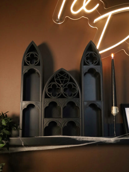 Decorative black gothic arches which would make a great gift for goths.