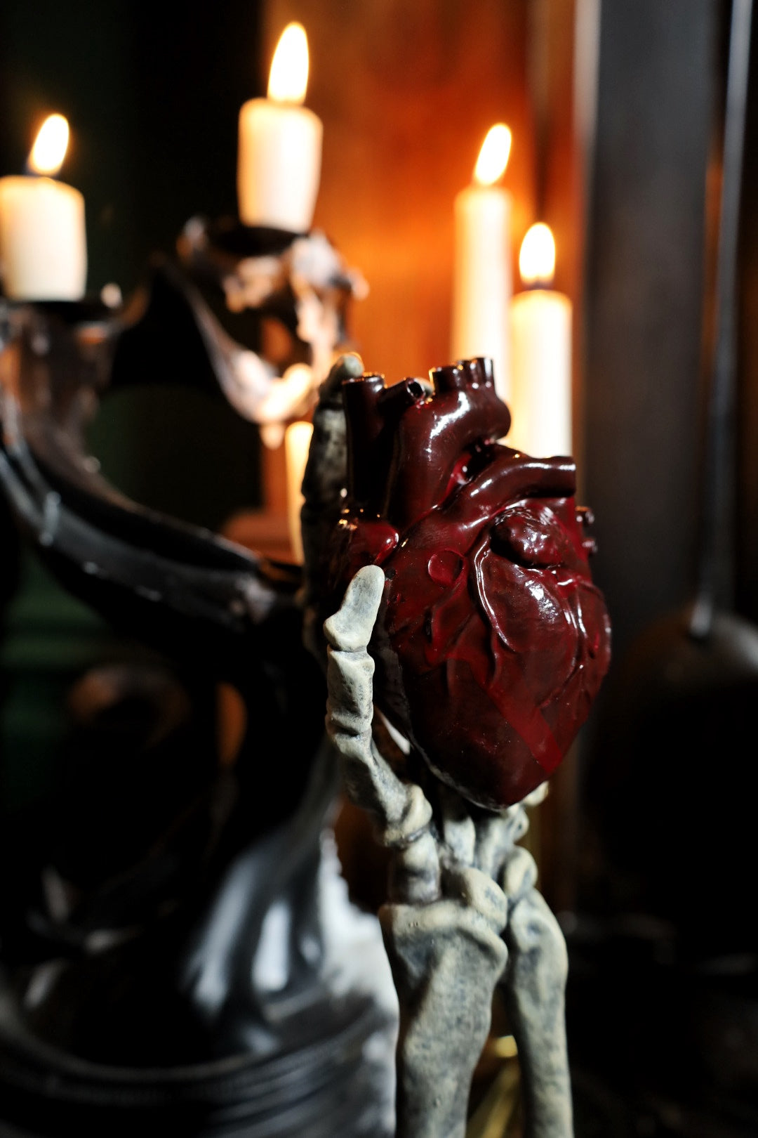 ‘Eternal Love’ Skeleton Hand & Heart Stand/Ornament