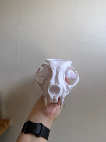 SECONDS #39 - White Cat Skull Planter