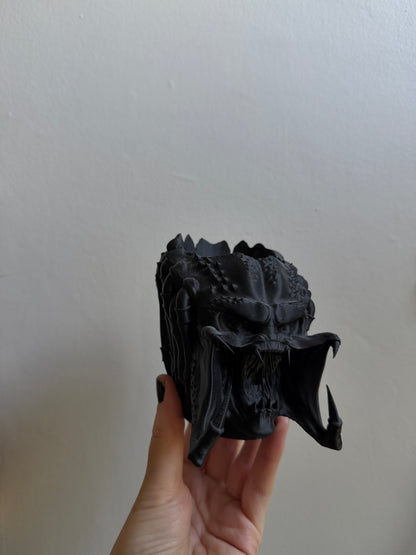 SECONDS #50 - Black Yautja Small Desk Planter