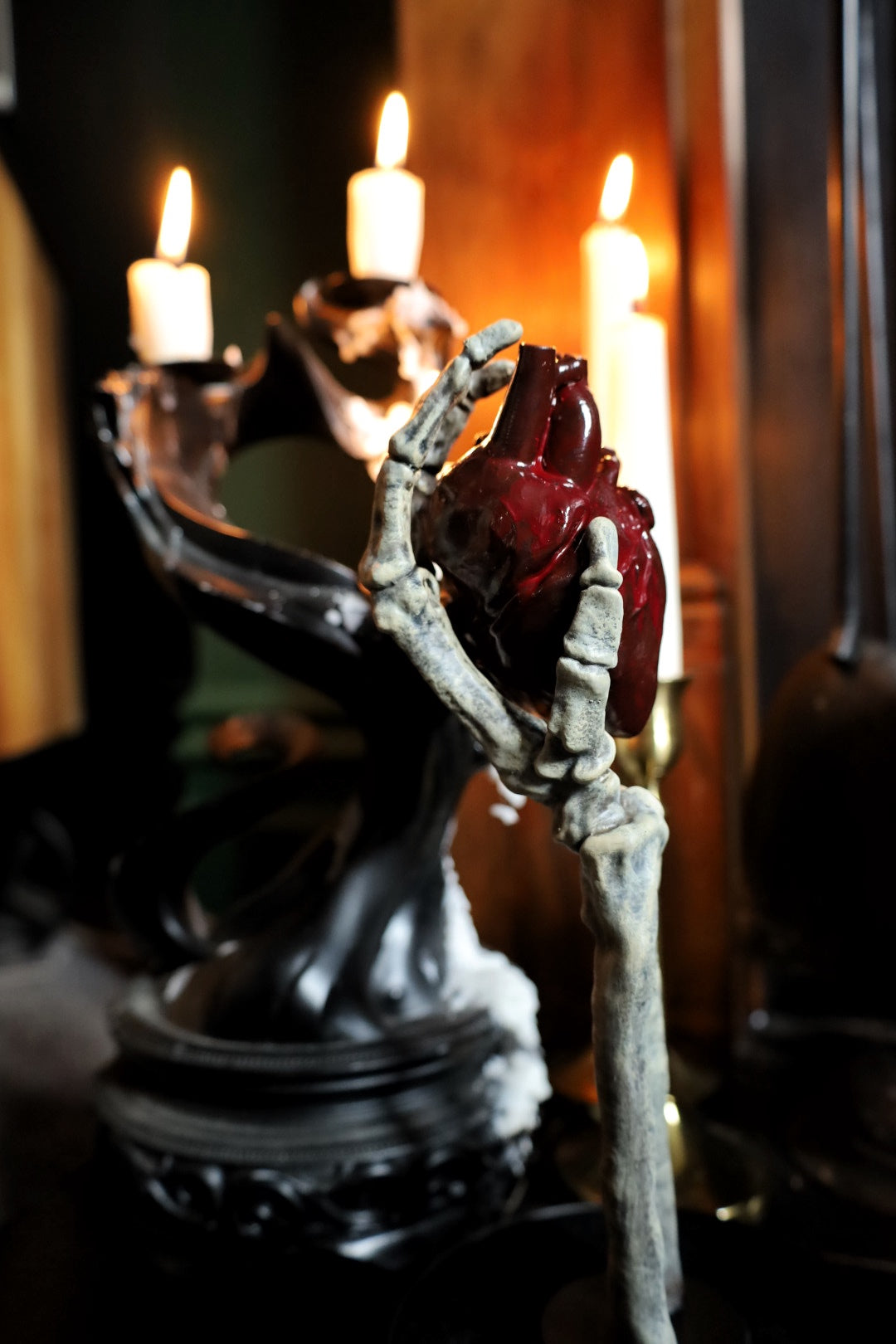 ‘Eternal Love’ Skeleton Hand & Heart Stand/Ornament