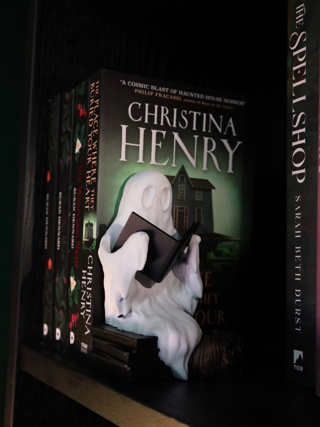 Gothic ghost bookend to add to your gothic home decor 
