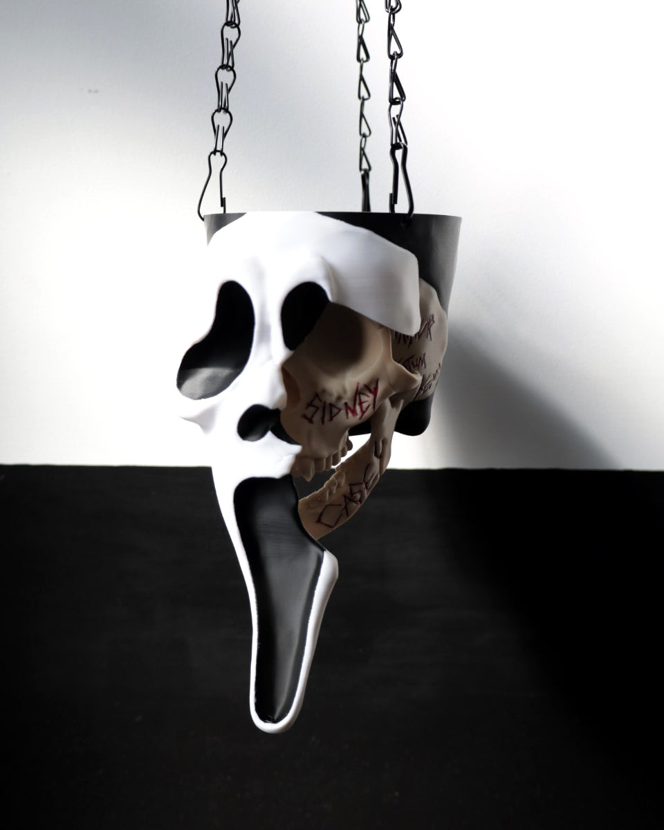 planter showing scream ghostface