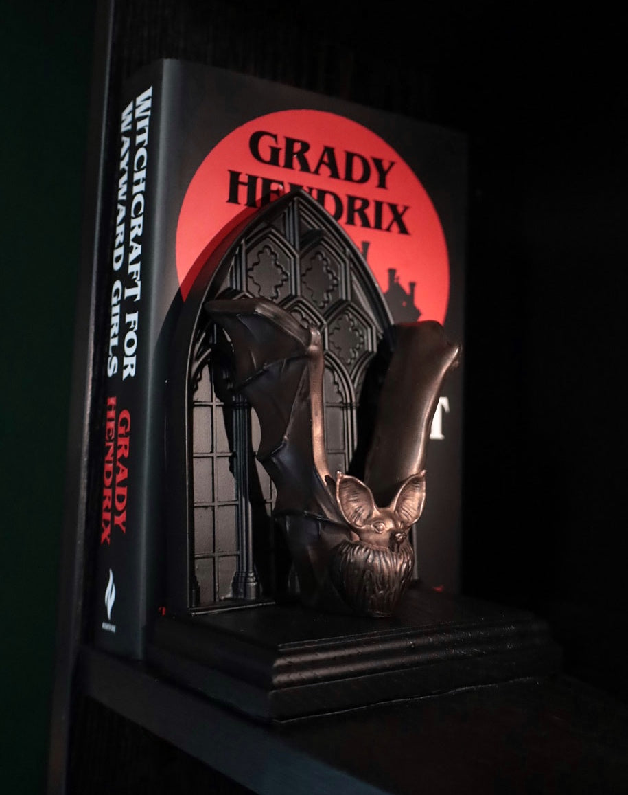 Gothic bat bookend to add elegance to your gothic home bookshelf