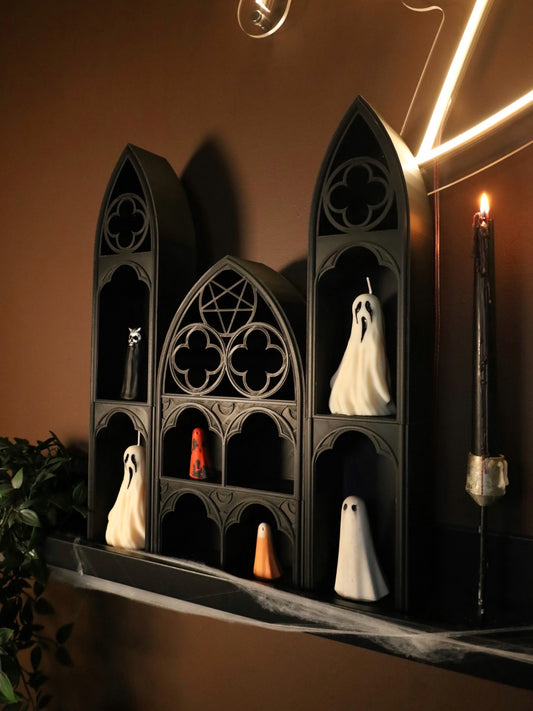Decorative gothic furniture with shelves
