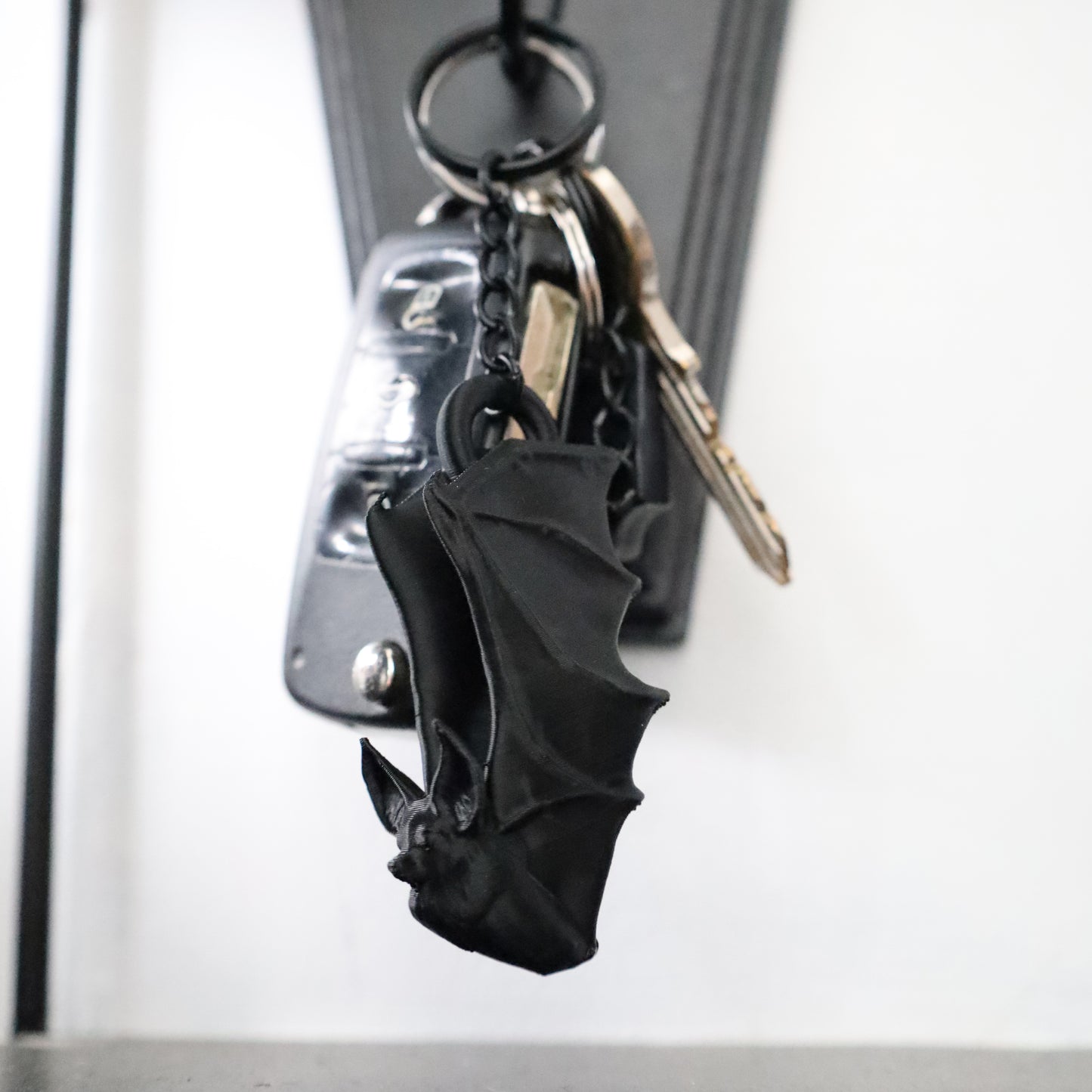 Gothic black bat keyring to add to your whimsigoth keychain