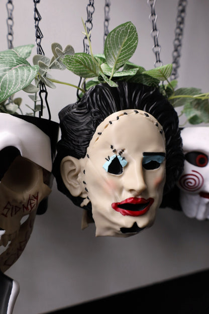 Leatherface Texas Chainsaw Massacre inspired horror plant pot