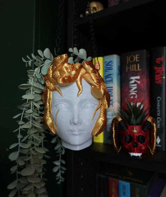 Decorative whimsigoth Medusa planter 