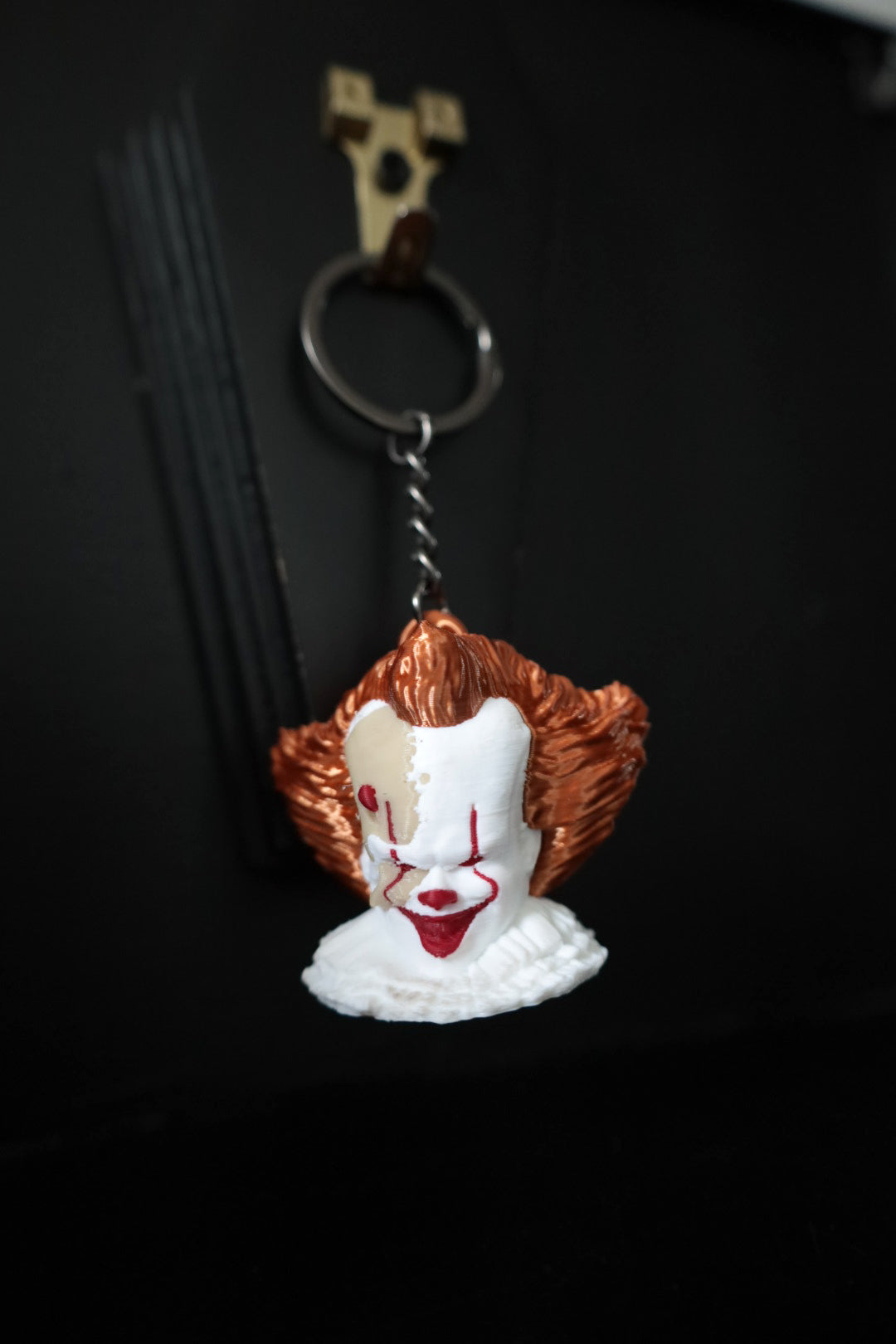 Pennywise the clown keyring from the horror film IT. Horror gifts