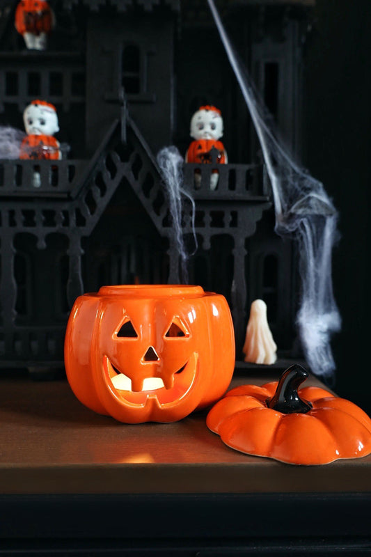 Pumpkin Jack wax melt burner perfect for gothic Halloween nights 