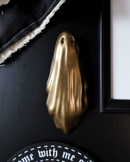 Gold ghost wall art for gothic home decor