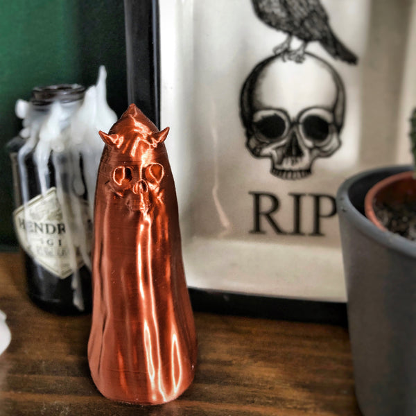 Gothic Skull Ghost Ornament