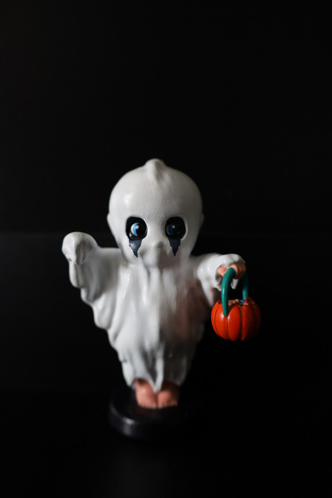 Ghost ornament in a kewpie vintage style. Halloween gifts