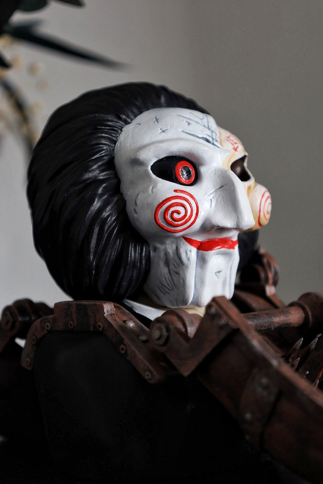 Jigsaw hand painted bust from the horror movie Saw. Horror gifts, horror decor 