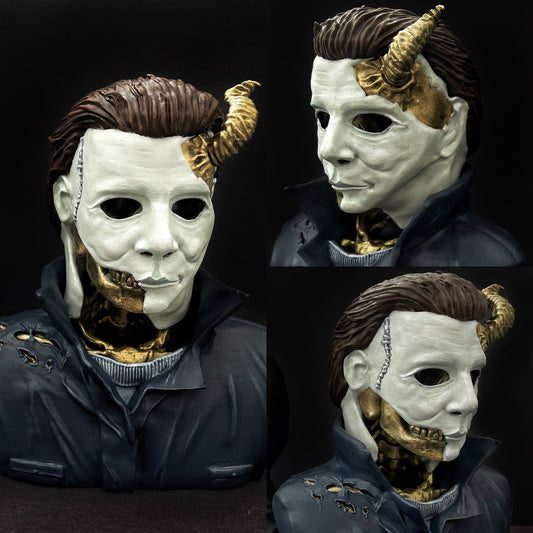 Michael Myers bust inspired by the horror movie Halloween. Horror gifts
