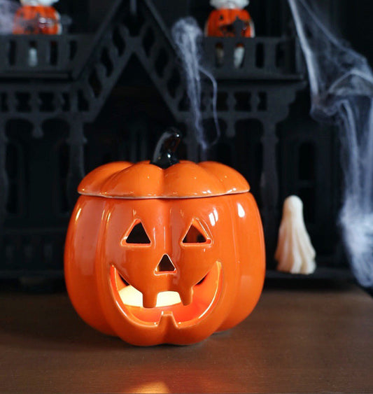 Pumpkin shaped wax melt burner, cute  Halloween decor