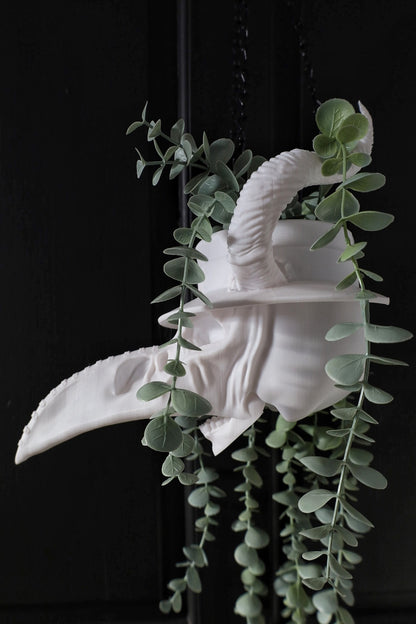 Plague doctor gothic hanging planter