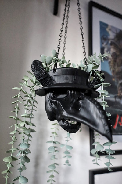 Plague Doc Hanging Planter