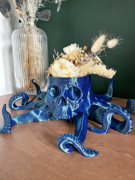Octopus Skull Planter