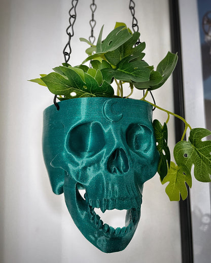 Moon Skull Hanging Planter