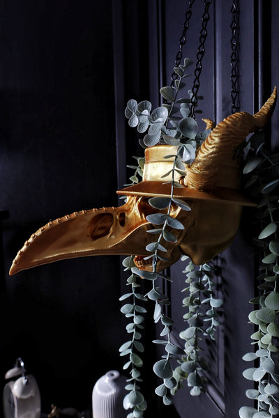 Plague Doc Hanging Planter